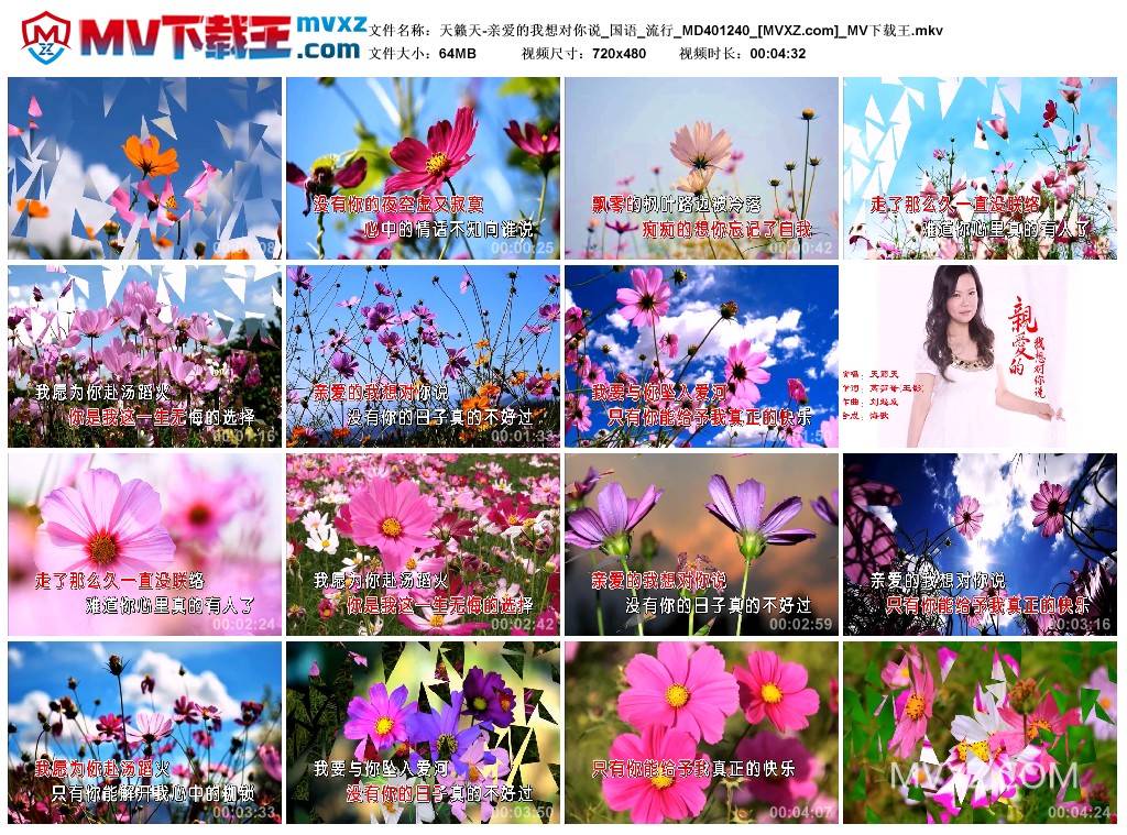 天籁天-亲爱的我想对你说_国语_流行_MD401240